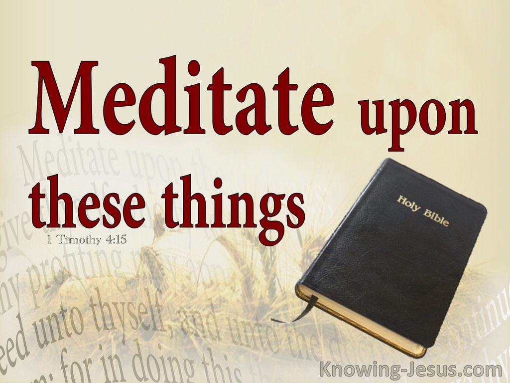 1 Timothy 4:15 Meditation Upon These Things (red)